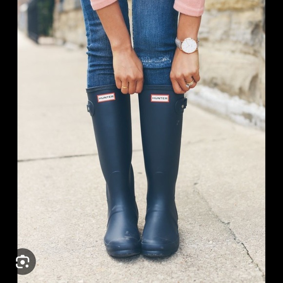 Hunter Shoes - Hunter Dark Blue Waterproof Boots